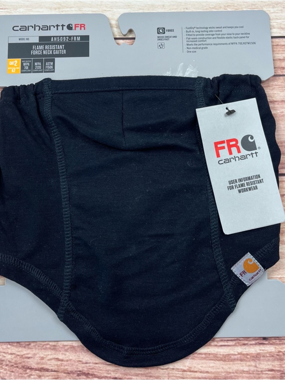 NWT Carhartt NO. AH5092-FRM FLAME RESISTANT FORCE NECK GAITER Black